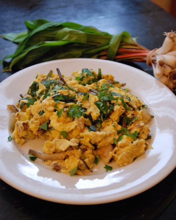 Scrambled eggs with ramps | NY Food Journal