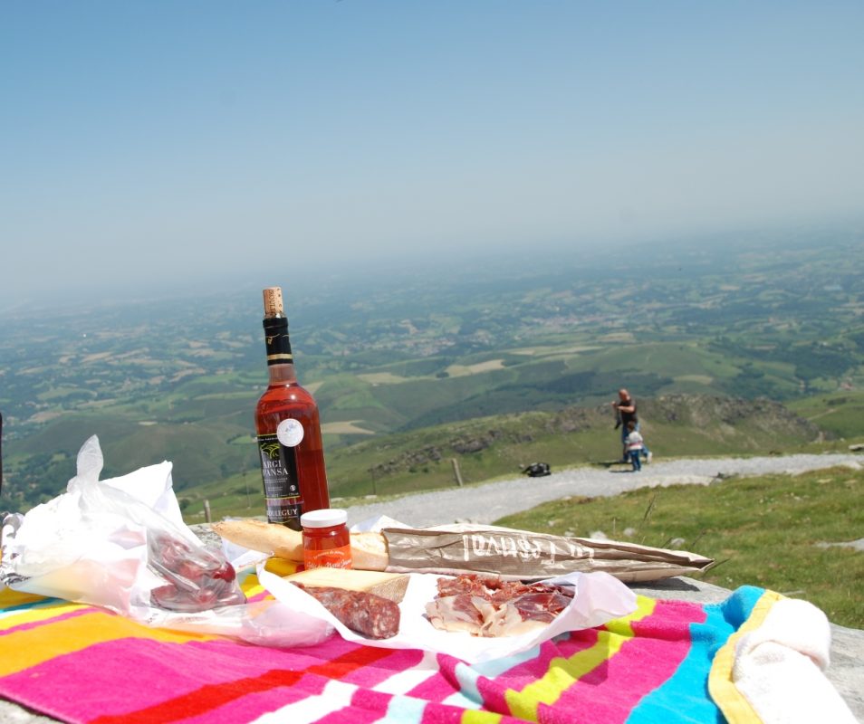 Our picnic on top of the mountain