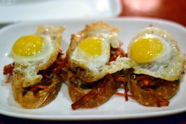 Txikito Chelsea - Pintxo of Chorizo, Sofrito and Egg | NY Food Journal