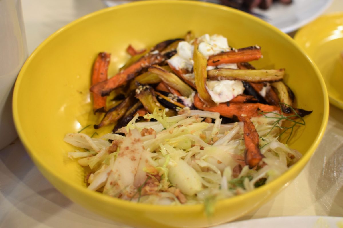 The carrots with ricotta are the star of the salads/vegetables offerings